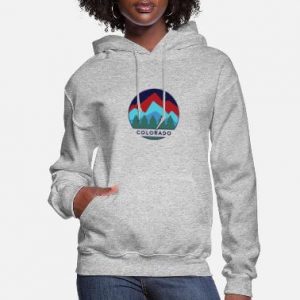 The best Colorado hoodie for women. People like to wear Colorado mountains hoodie