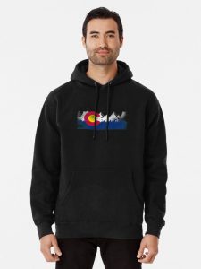 Colorado's mountains inspires for Colorado hoodies. Men and women fancy the image of Colorado's mountains
