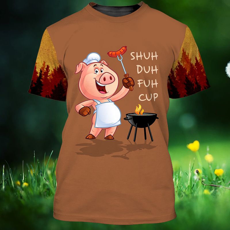 Pig Barbecue Camping T-shirts Pig Barbecue Shuh Duh Fuh Cup Camping T-shirts
