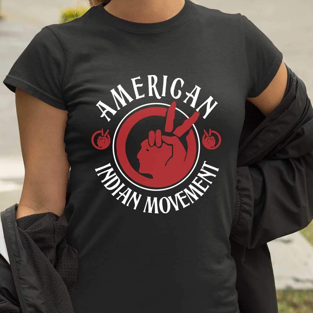 native American Indian Movement T Shirt American Indian Movement T Shirt black
