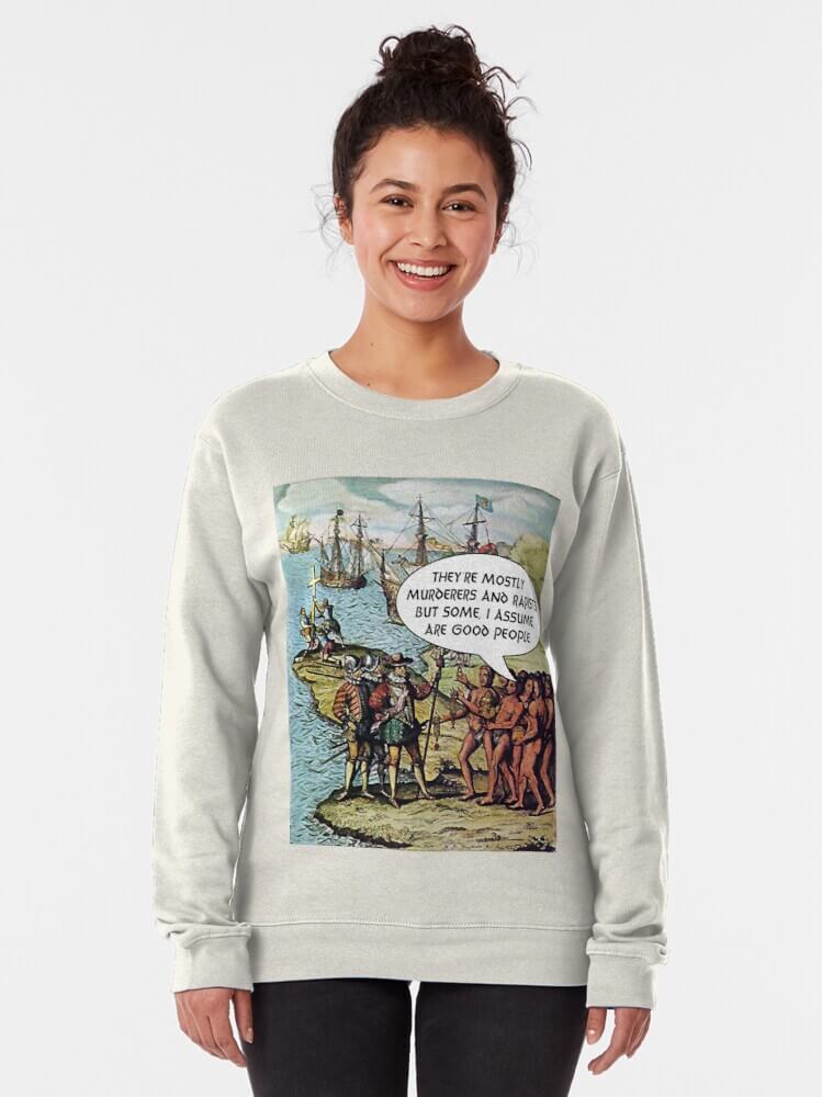 Setting Foot To Americas Columbus Sweatshirt painting