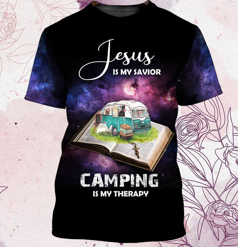 Jesus Camping T-shirts Jesus 3D Camping T-shirts