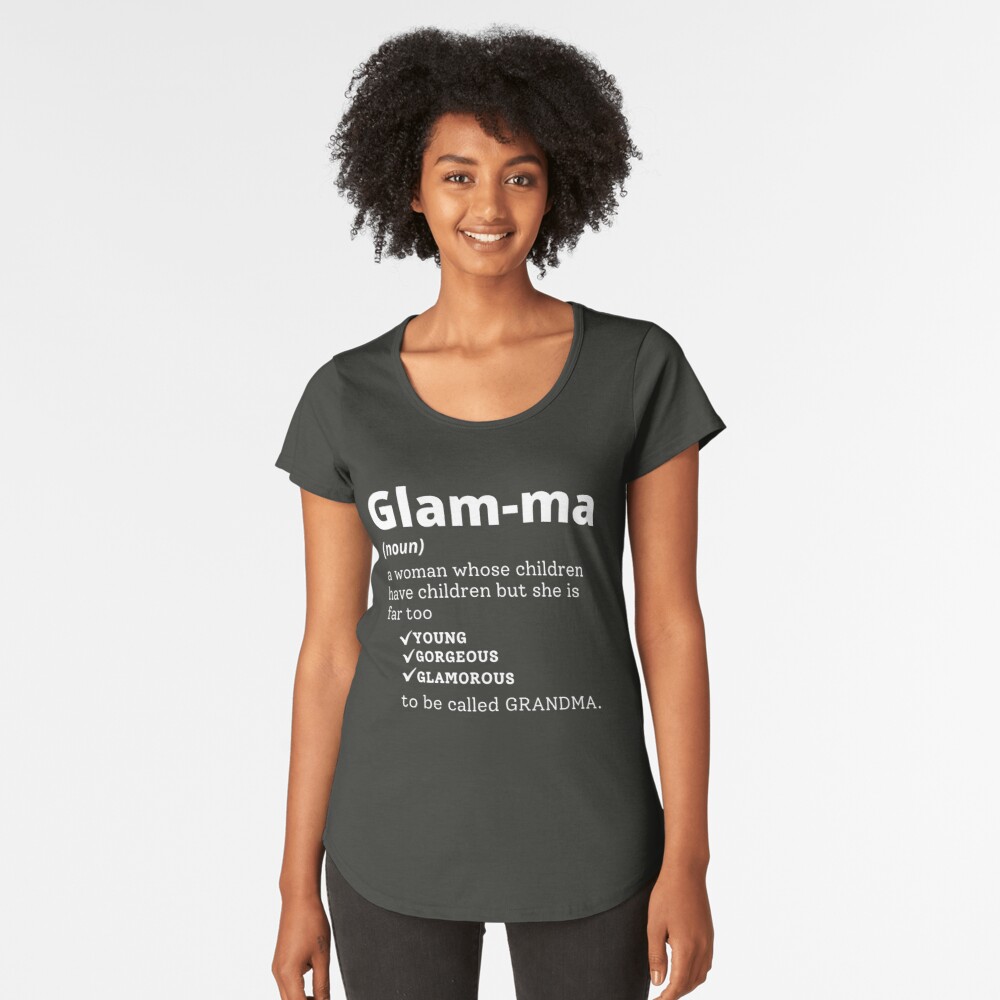 funny black Glam-ma Grandma Definition Grandparents Day T-Shirts
