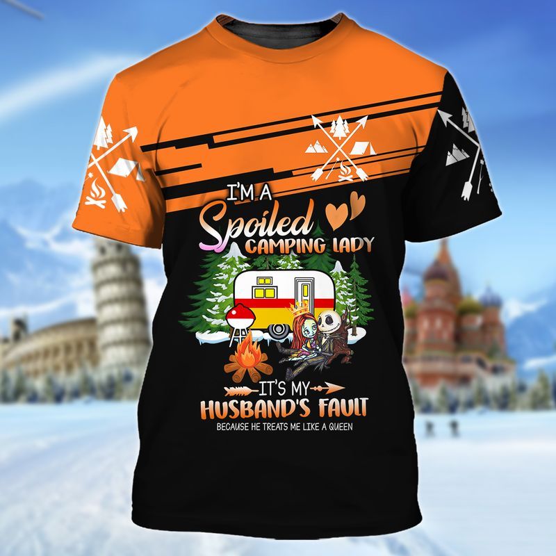 Spoiled Lady Camping Graphic T-shirt Spoiled Lady Camping Graphic T-shirt