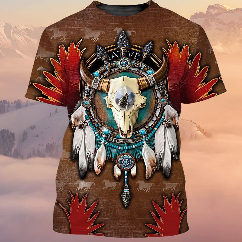 Buffalo Skull American Indian T Shirt Buffalo Skull American Indian T Shirt 3D printed
