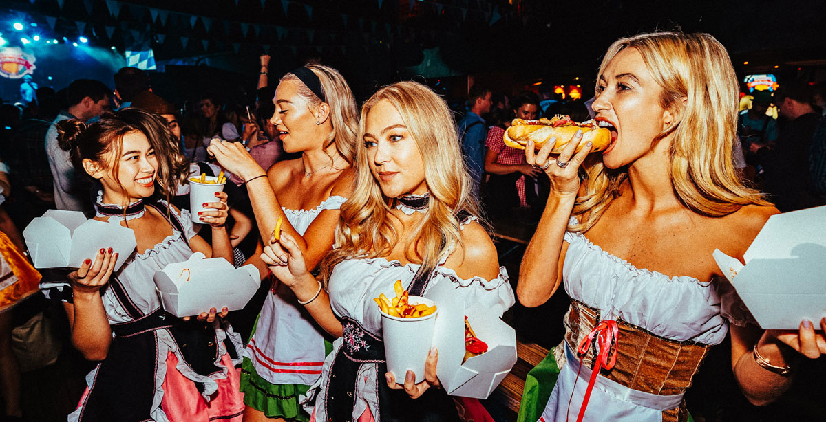 The Octoberfest kick-offs after the announcement of the winners in the Scarecrow Festival competition