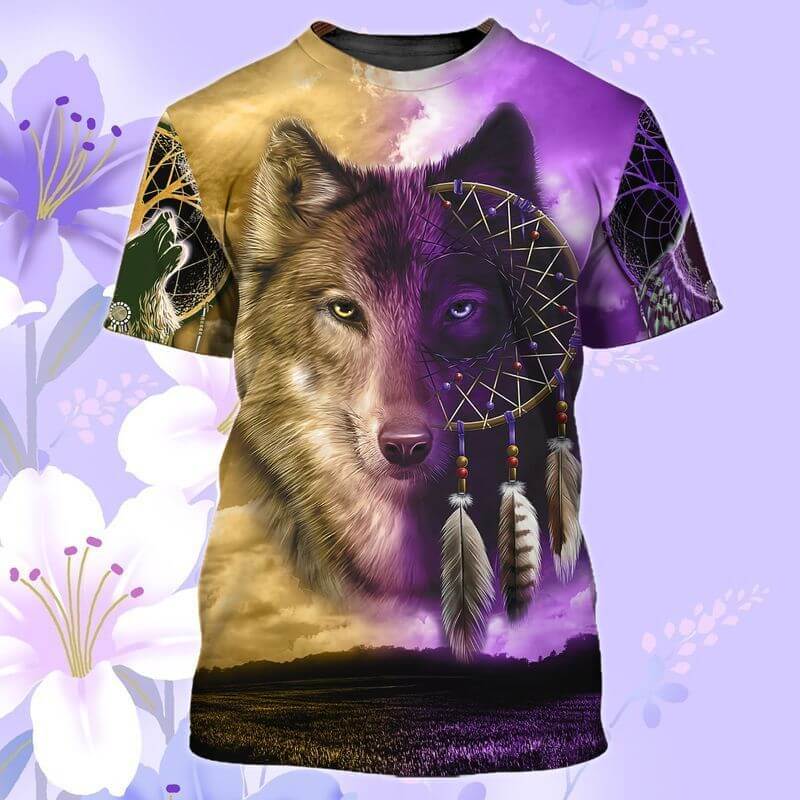 Amazing wolves Indigenous Day T-Shirt for Men