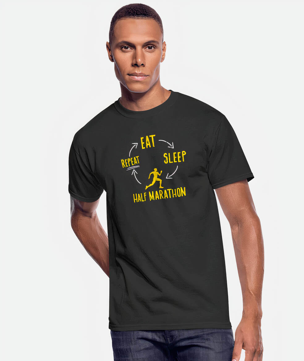 Routine Chicago Marathon Training Shirt eat sleep half marathon