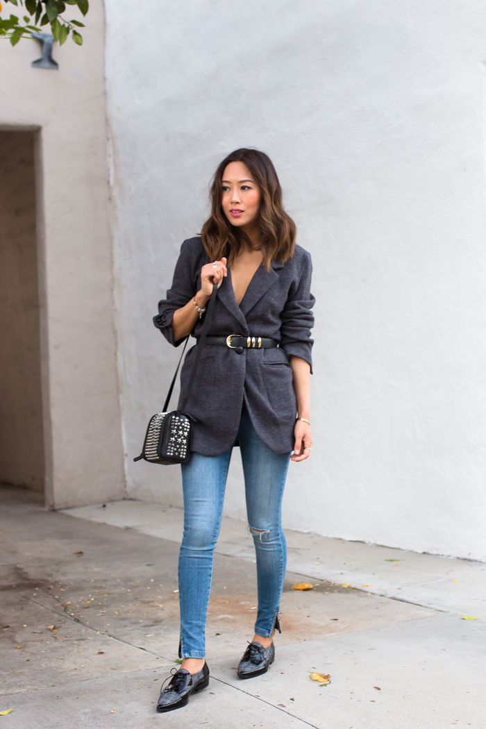 Belted Jacket and Skinny Jeans