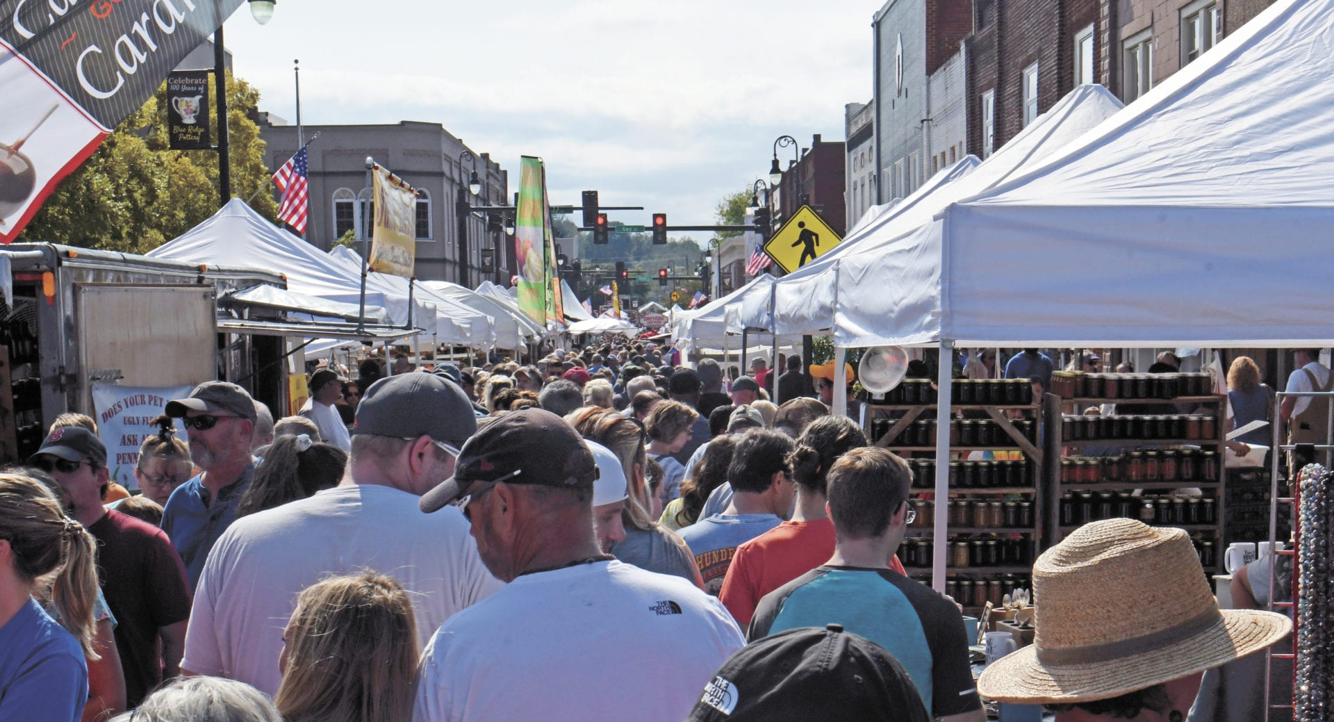The festival is held across a 5 block section of Downtown Erwin