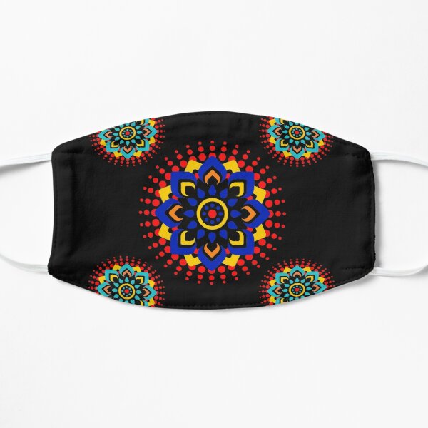 Diwali Festival Mask: Have a Happy and Safe Festival 12 Black Pattern Diwali Festival Mask