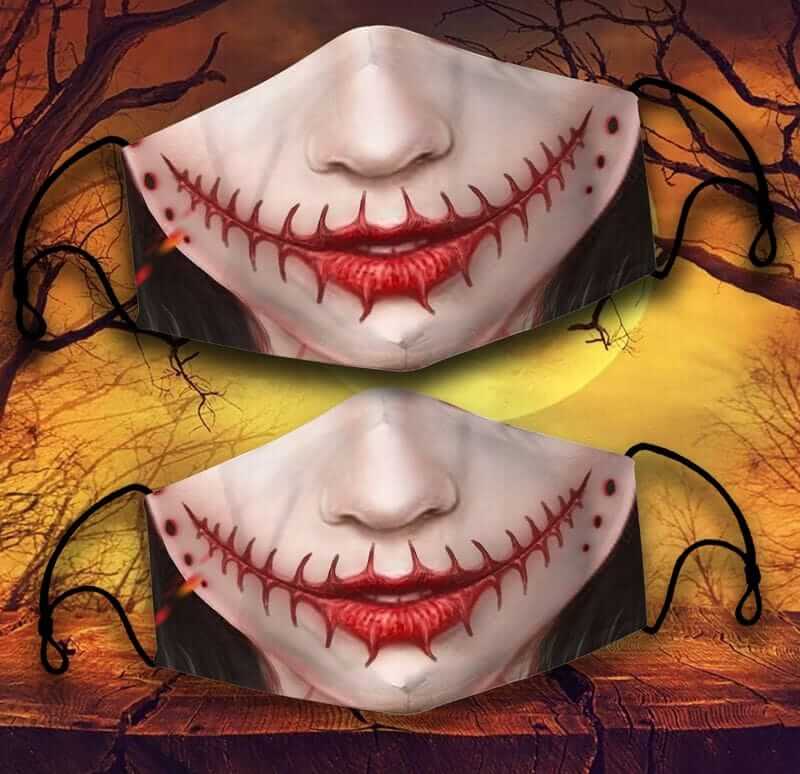 Scary Halloween face masks this Halloween.