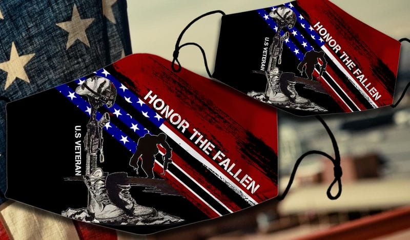 Battlefield Cross Honor The Fallen U.S Veteran Face Mask