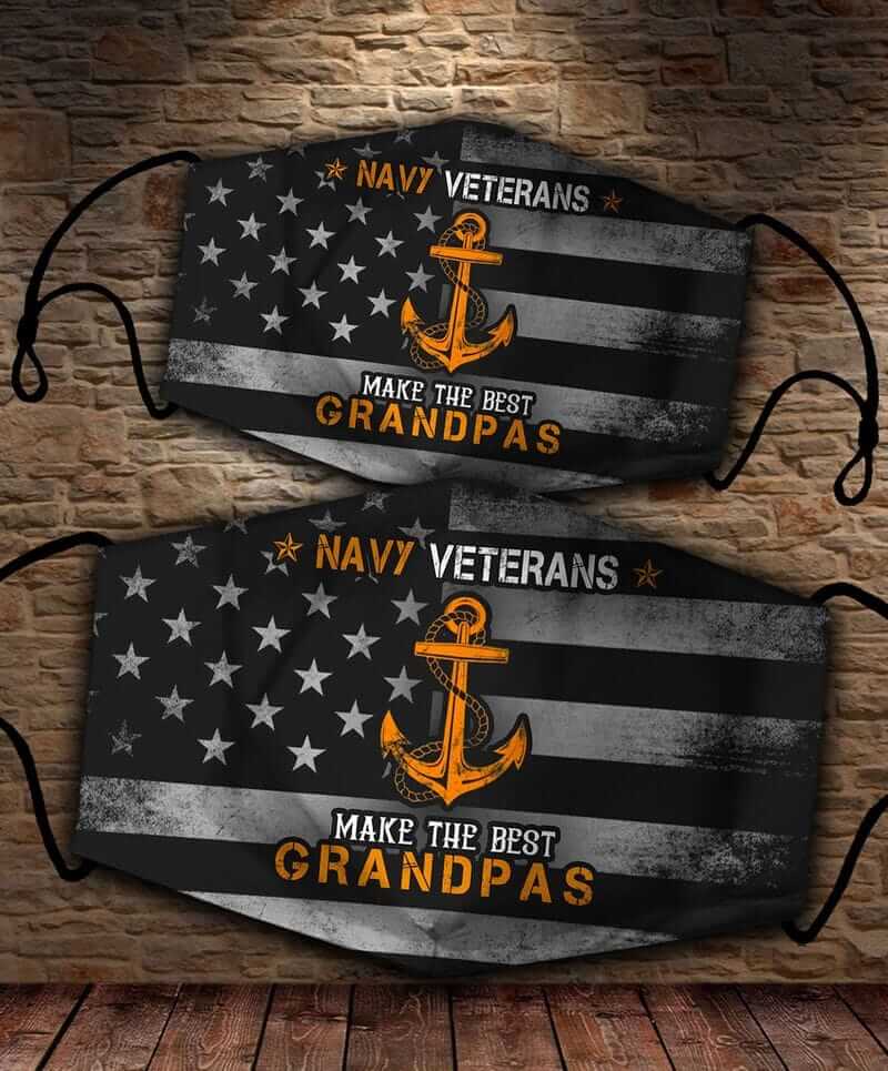 Navy Veterans Make The Best Grandpas Veteran US Navy Face Mask