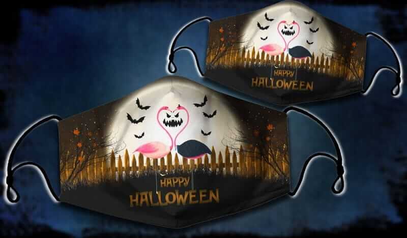 The cute Halloween face masks for couples.