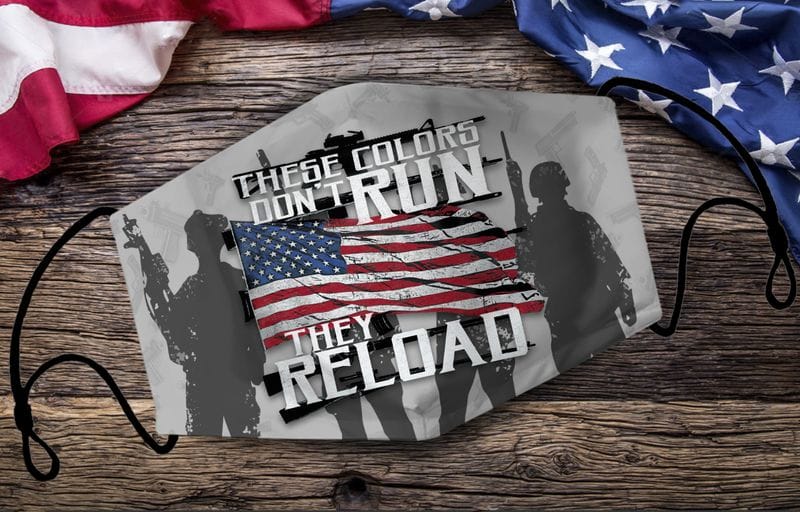 Gray These Colors Don't Run They Reload Veteran 3D Mask