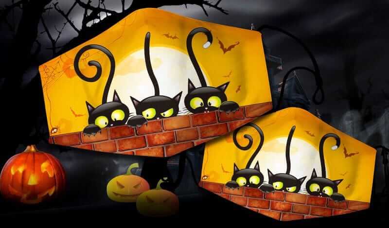 Halloween face masks for cat lovers.