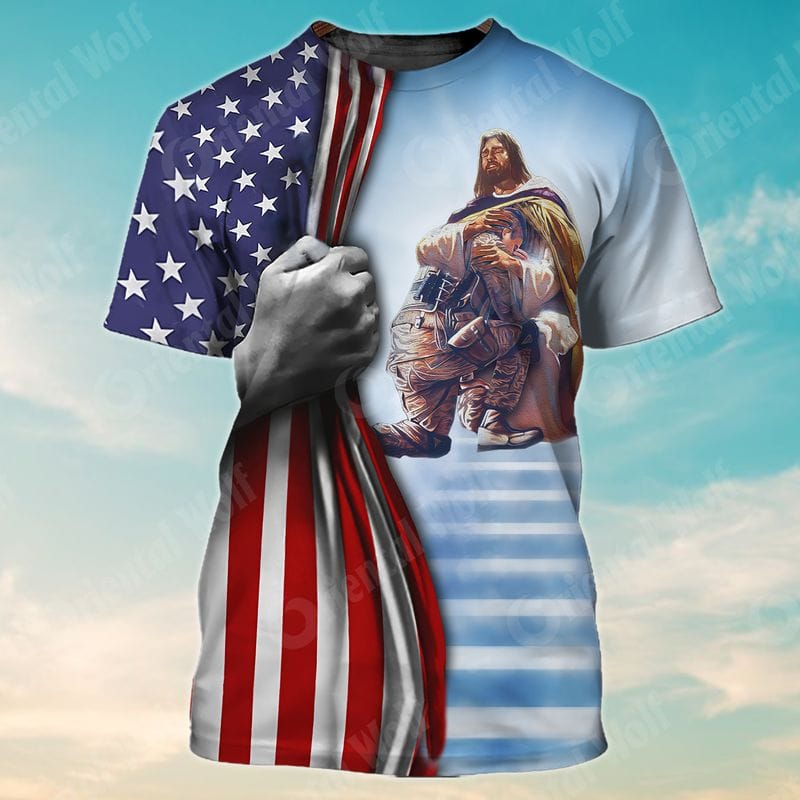 Jesus US Veteran Memorial Day T Shirts