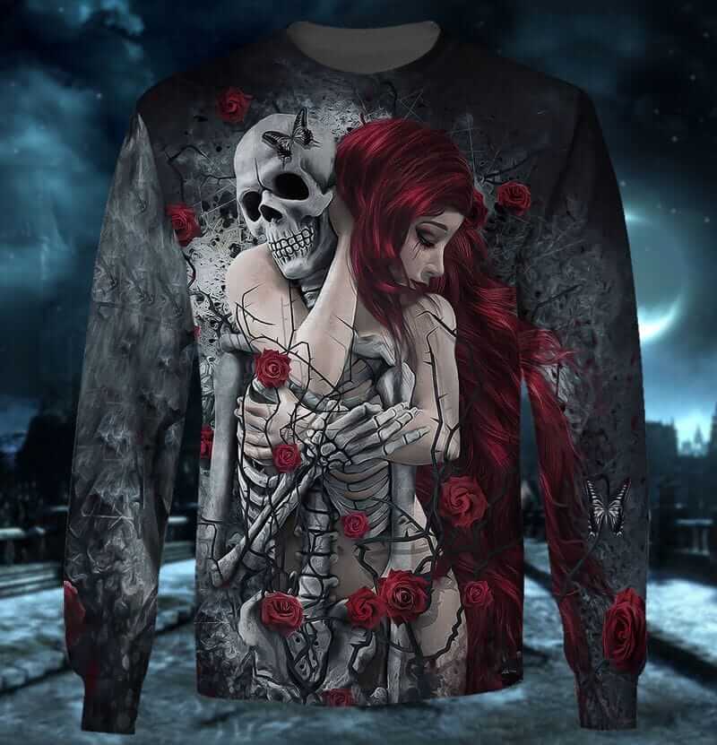 Until My Last Breath 3D Sweatshirt Until My Last Breath 3D skeleton shirt womens