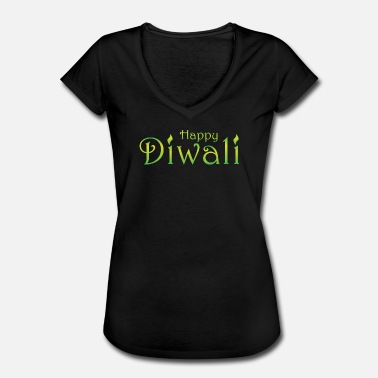 10 Happy Diwali Shirts You Should Get For This Festival 9 Black V-neck Happy Diwali Shirt