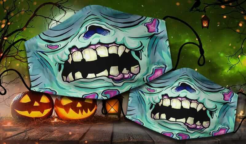 Halloween face masks with Zombie graphics