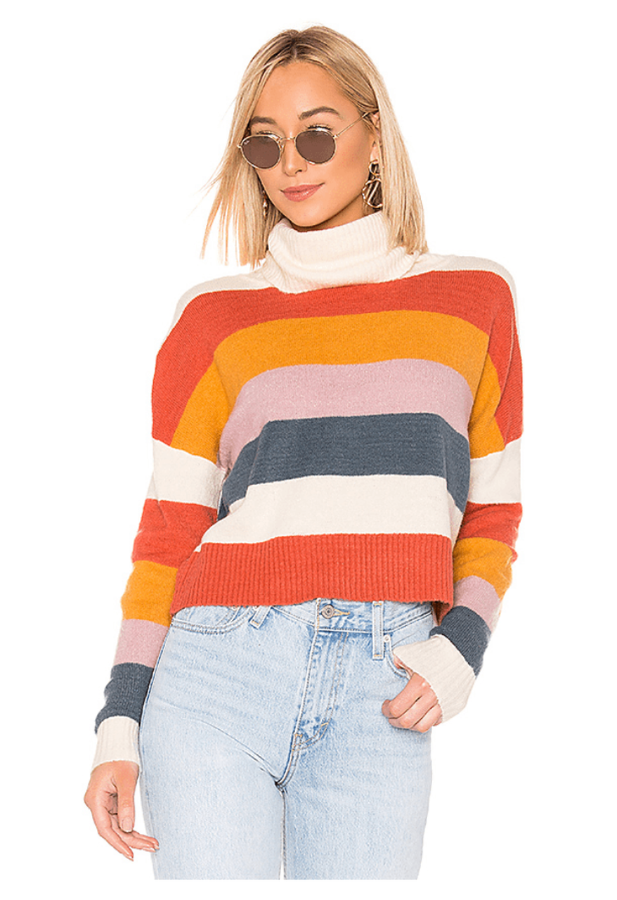 A bold sweater for a cool fall day