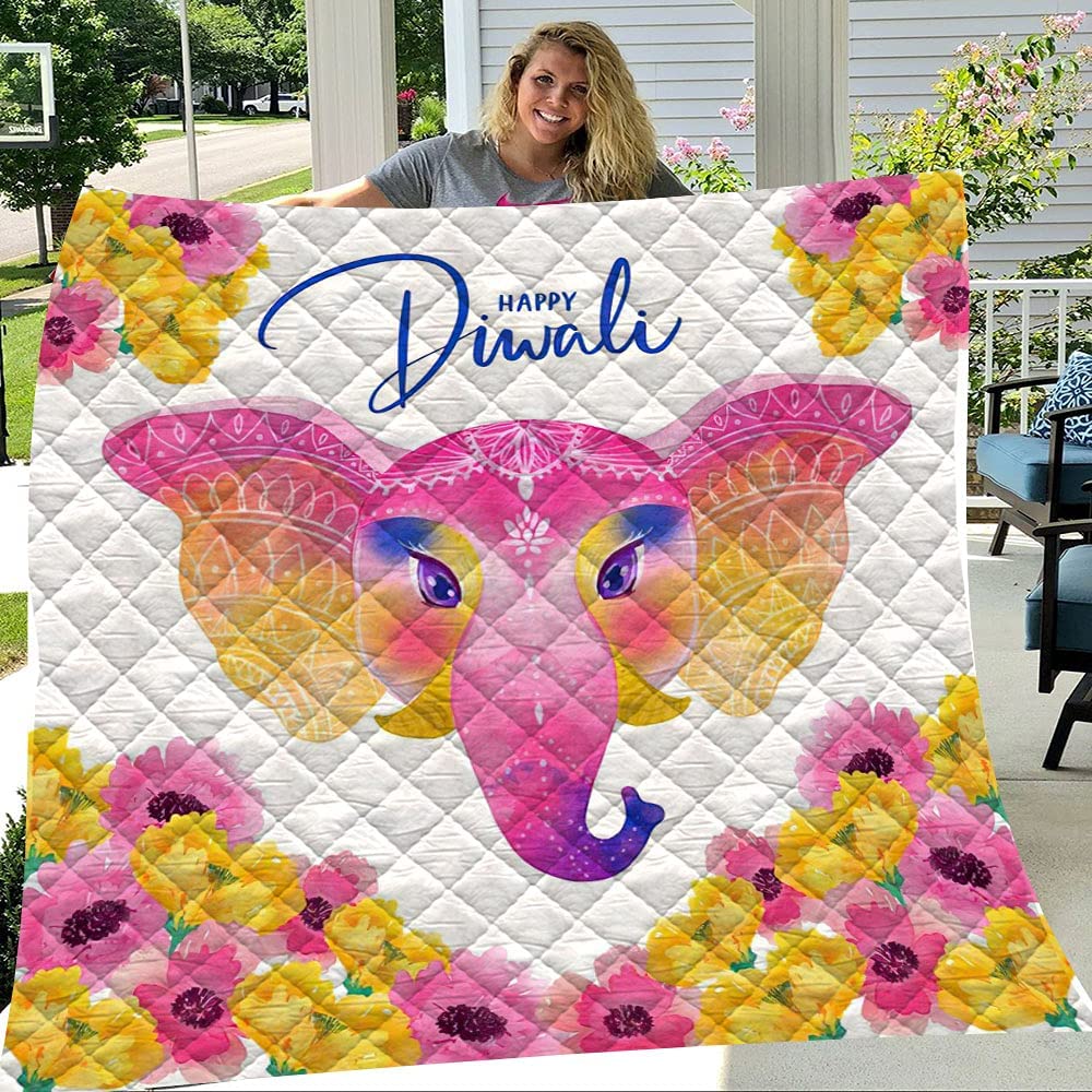 Funny Ganesh Happy Diwali Blanket