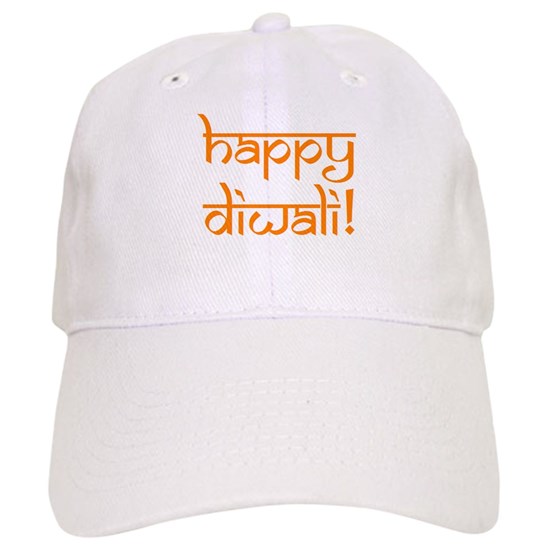 White happy Diwali hat