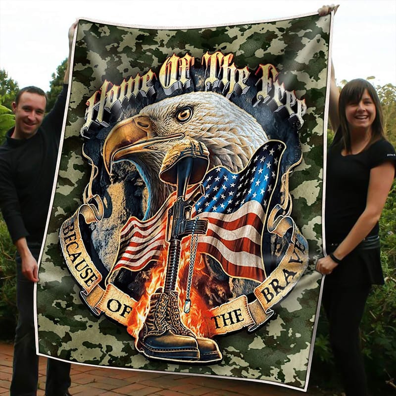 This outstanding “home of the free veteran American eagle” will light up your room