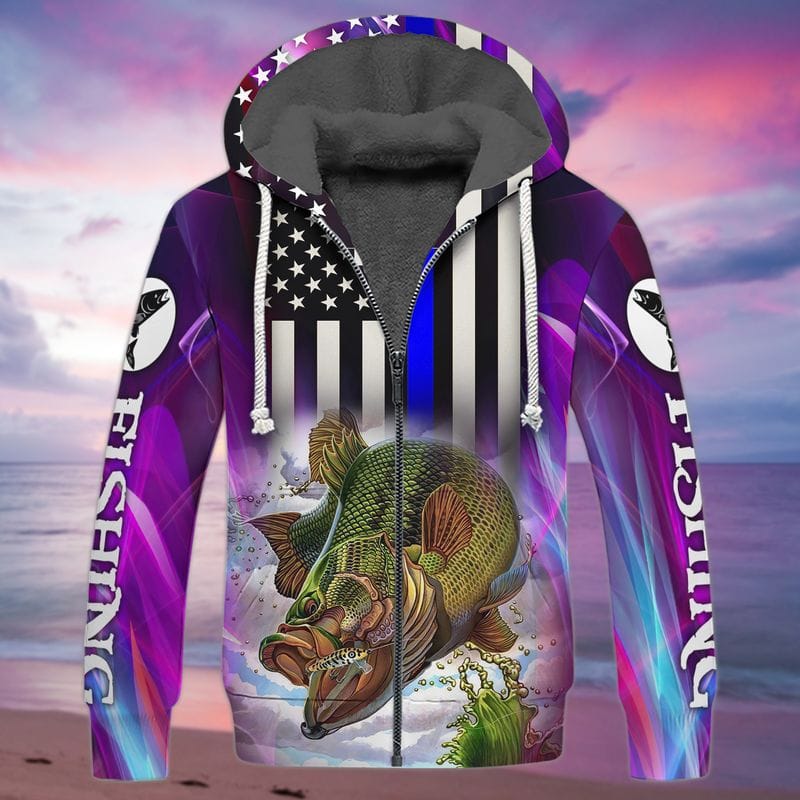 3D + HAWAIIAN SHIRT +POLO + AMERICA-FISHING - NTP-A139 3D Fleece Zipper