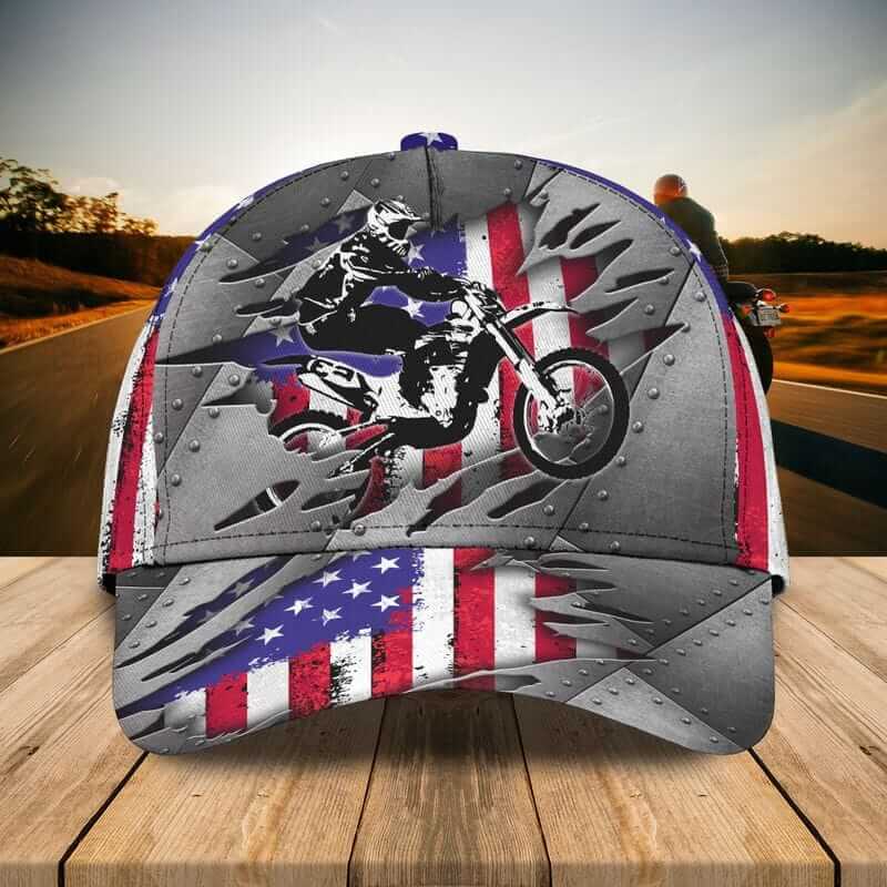 BIKER AMERICA CAP-HN95 Classic Cap USA Hats