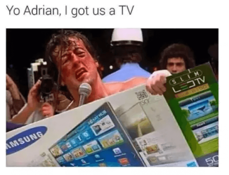 I got us a tv hurt Black Friday jokes memes