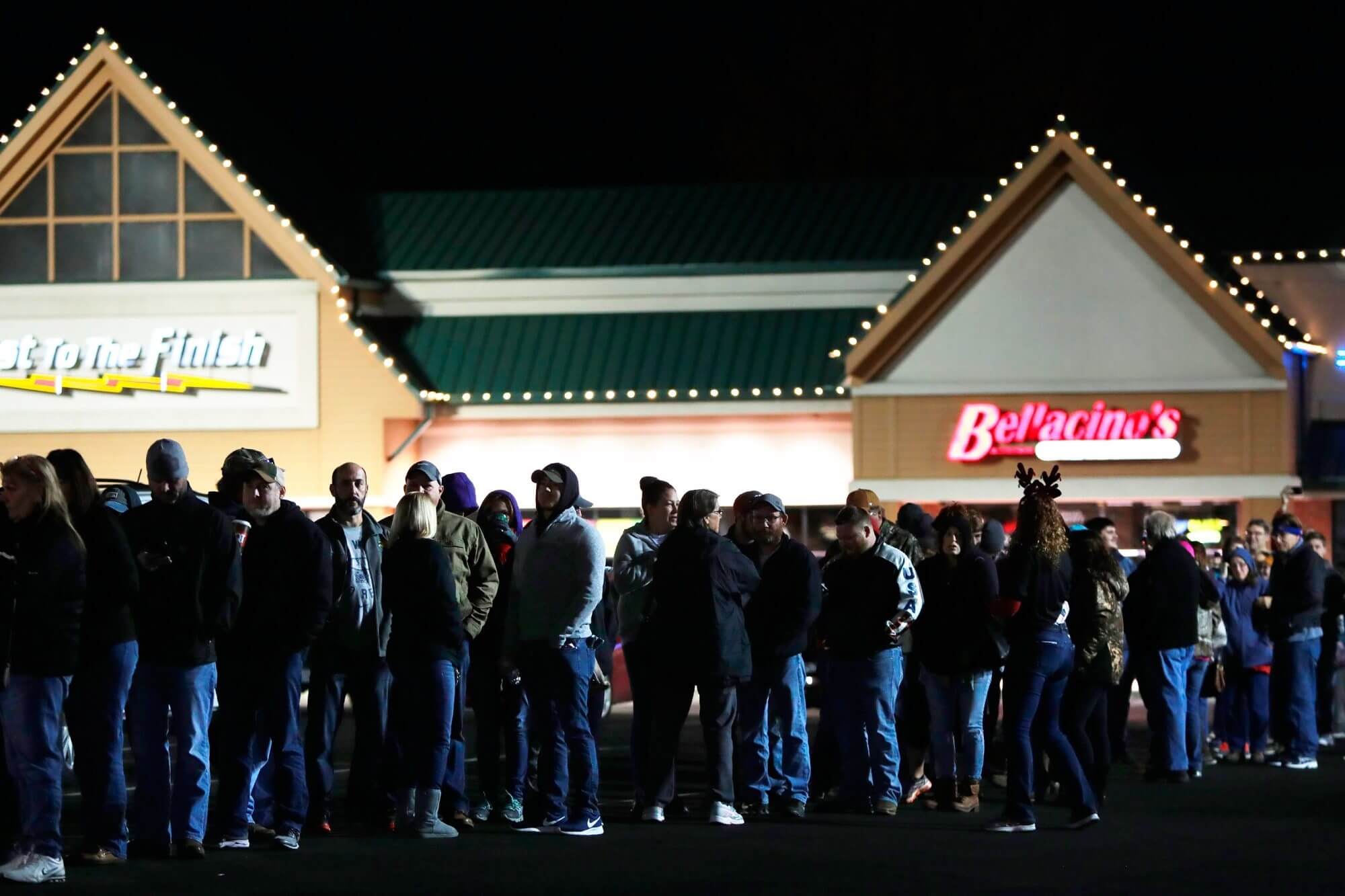 Black Friday Rush waiting lines at midnight