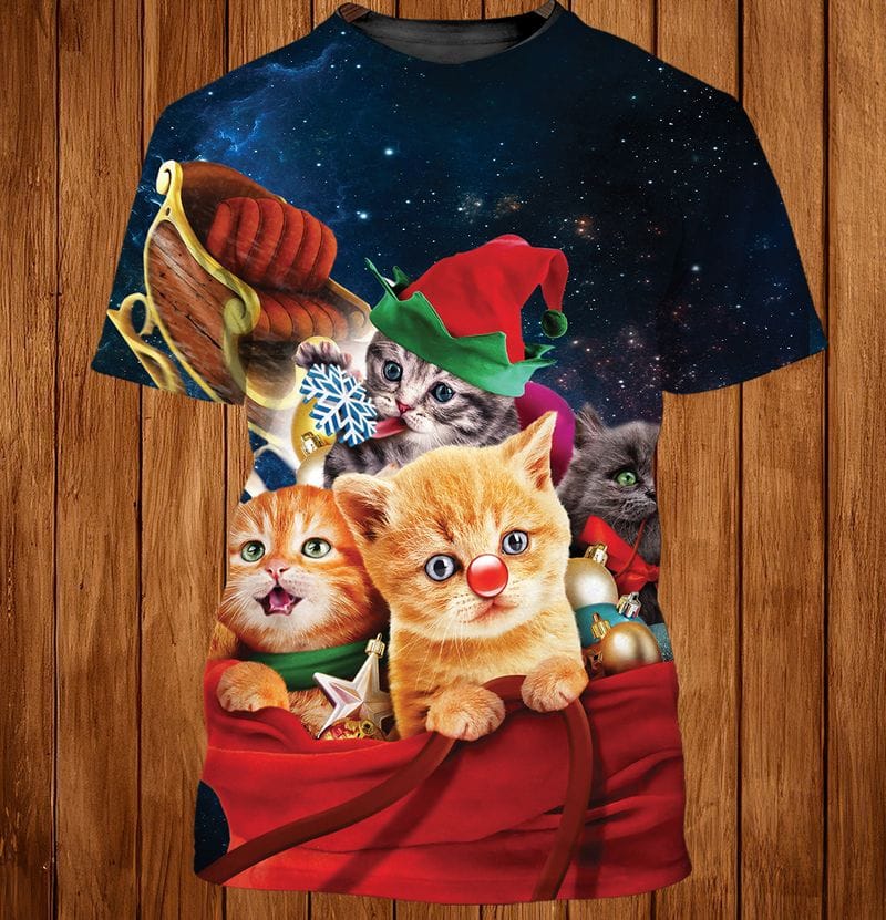 Best Christmas T shirt with cute cats Christmas T shirt with lovely kittens