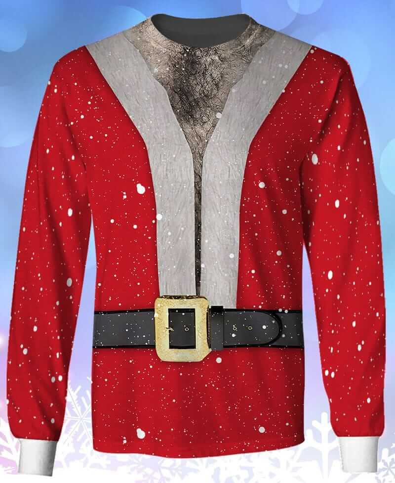 Santa Claus Red Shirt 3D Christmas Sweatshirt