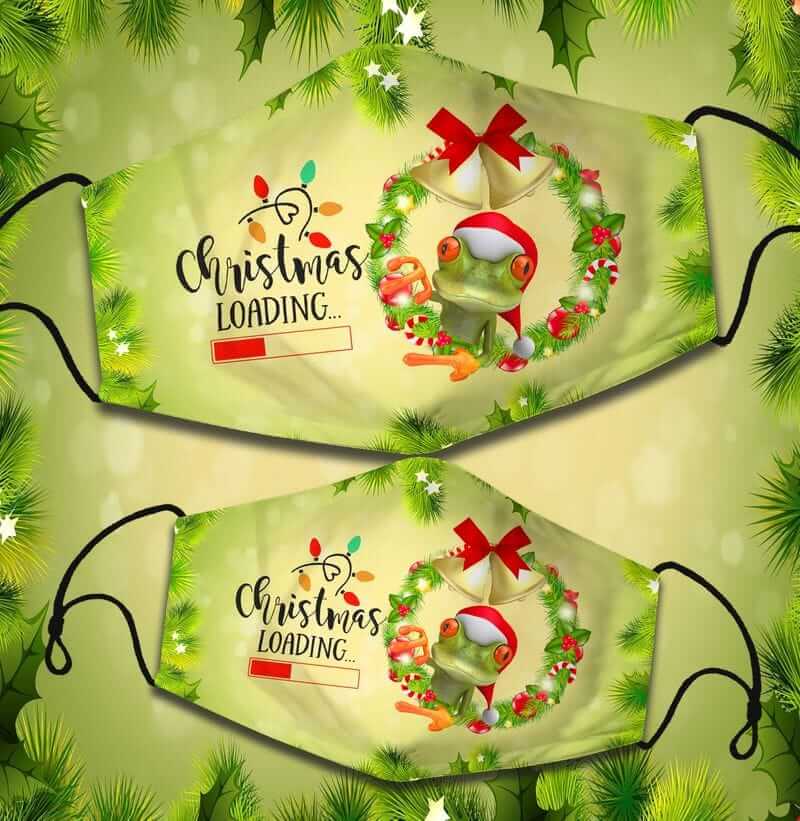 FROG WITH CHRISTMAS 167- QA99 3D Christmas Face Mask