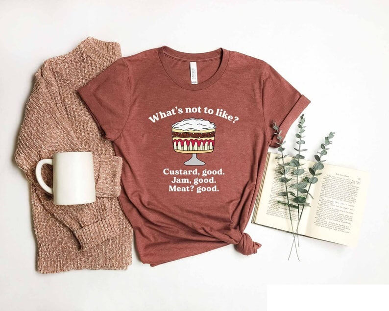 Friends Rachel's Trifle Thanksgiving T Shirts Friends Rachel's Trifle Thanksgiving T Shirts short sleeve pink