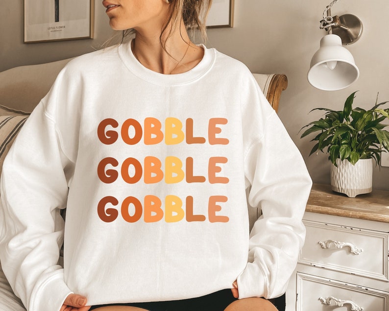 Gobble Thanksgiving T Shirts white basic Gobble Thanksgiving T Shirts white basic long sleeve woman