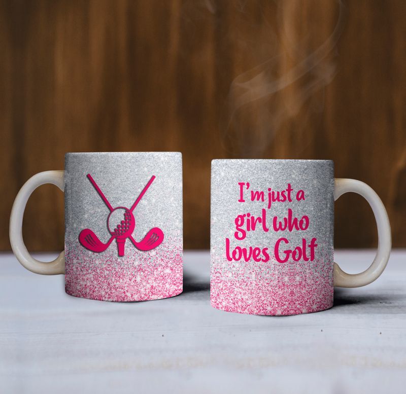 Love Golf American mugs for girls