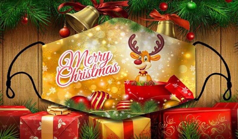NBTT Love Christmas T15 3D Rudolf The Reindeer Christmas Face Mask