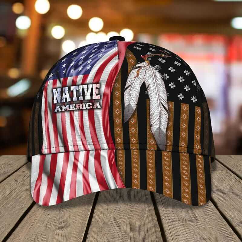 NIA94-CAP-NATIVE AMERICA Classic Cap USA Hats