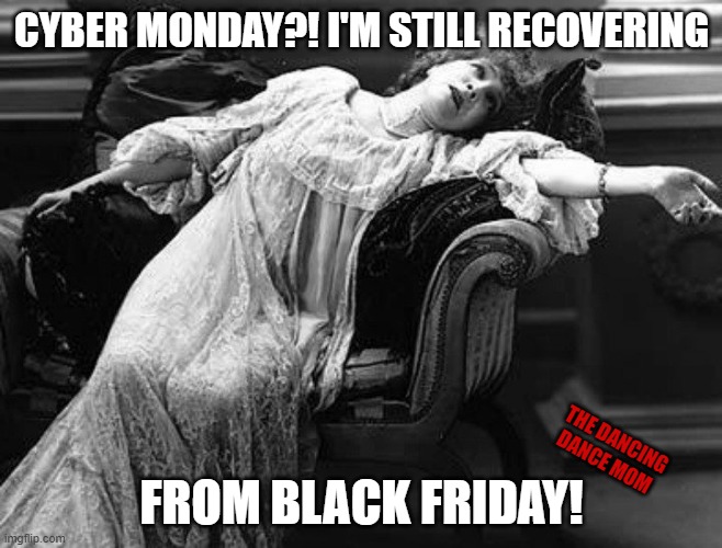 Cyber Monday memes exhausted woman Black Friday