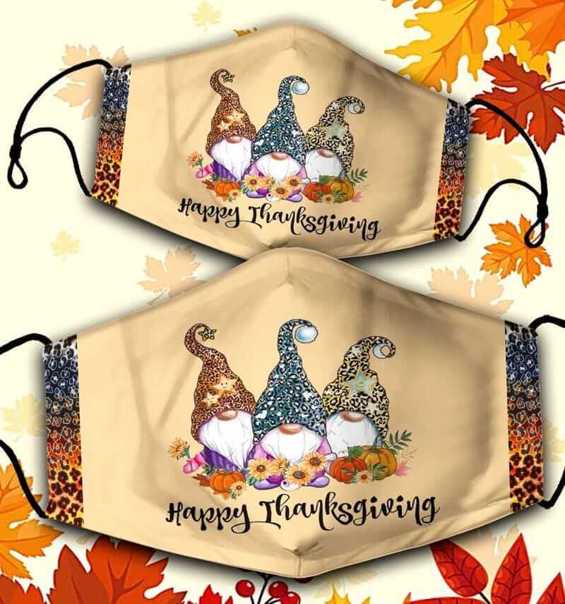 Thanksgiving Design Gnomes Thanksgiving Design Gnomes 3D Face Mask