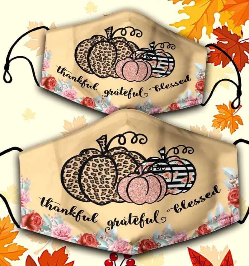 Thanksgiving Design Pumpkin mask Thanksgiving Design Pumpkin mask 3D thankful grateful blessed