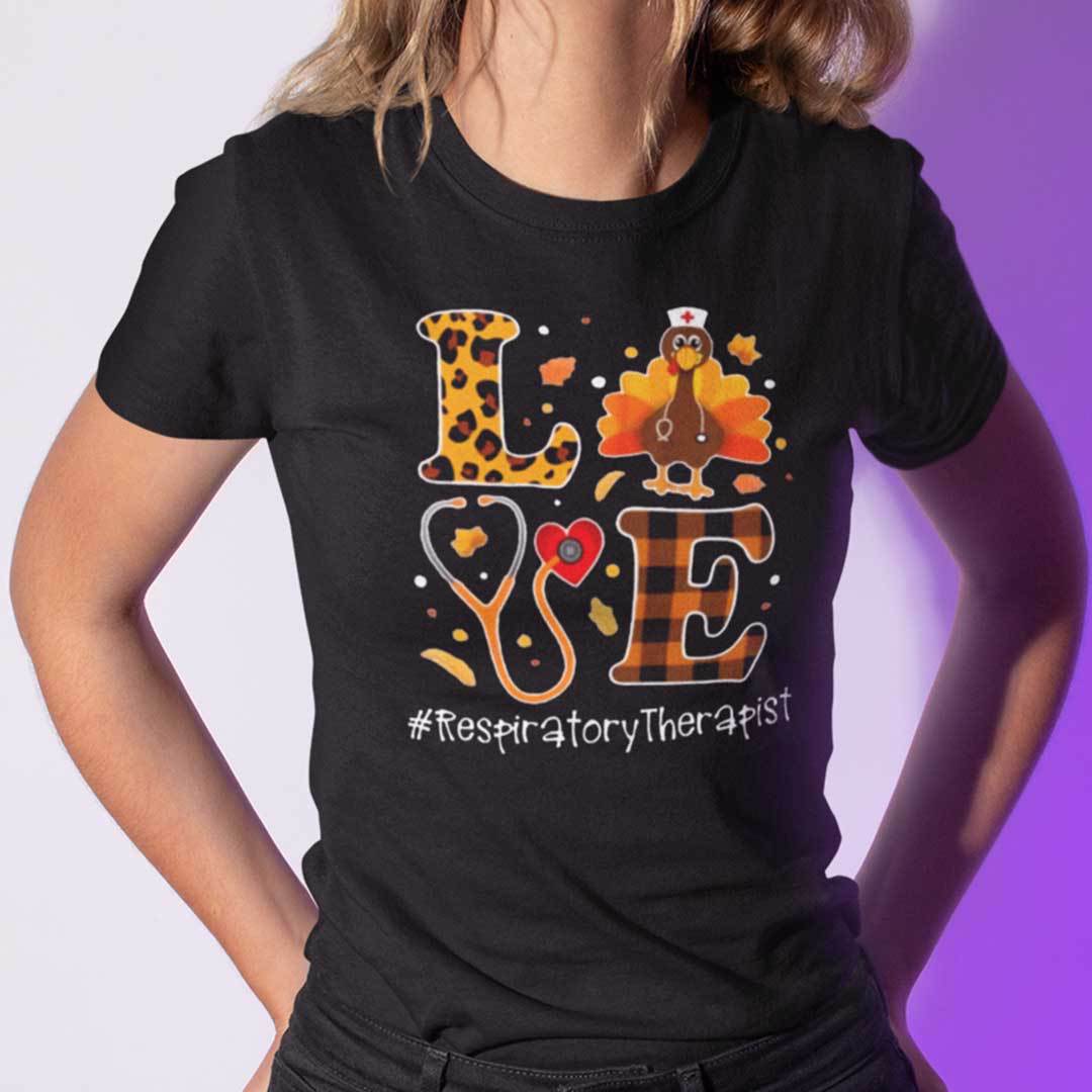 Turkey Love Thanksgiving T Shirts Respiratory Therapist Turkey Love Thanksgiving T Shirts Respiratory Therapist black short sleeve women