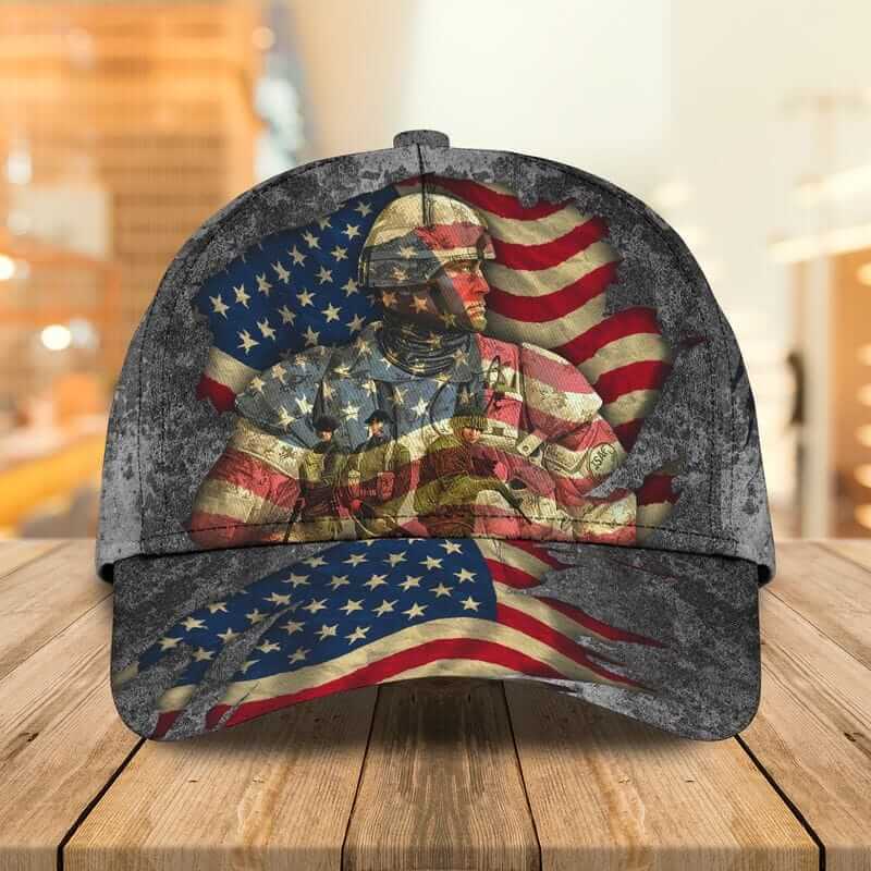 US Veteran American Soldiers Military Classic Cap USA Hats