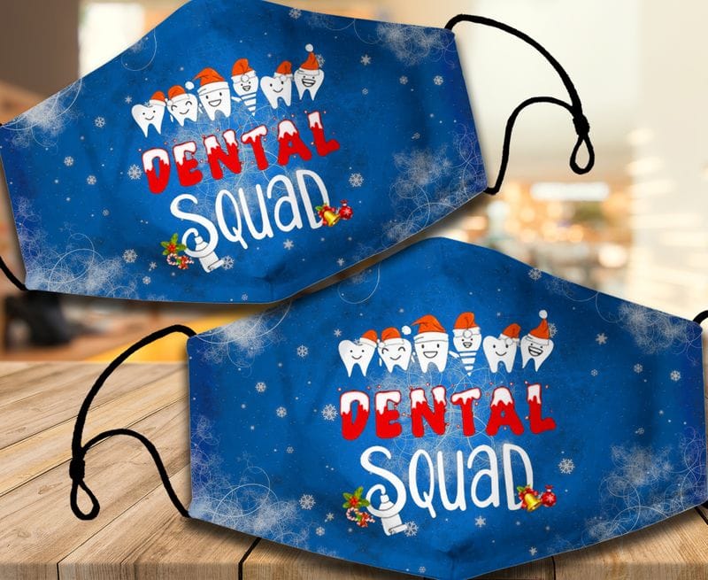 dental squad christmas - URT96 - 468 3D Christmas Face Mask