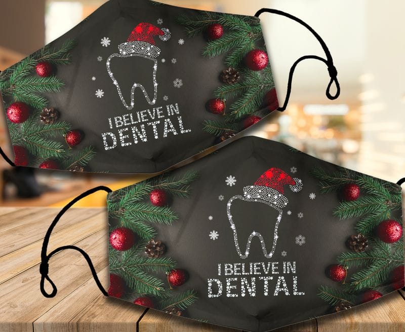 I Believe In dental christmas - URT96 - 472 3D Christmas Face Mask