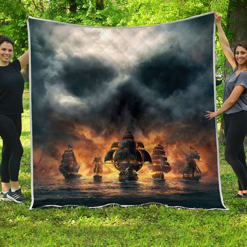 Marine War Skulls US Marine Corps Blanket
