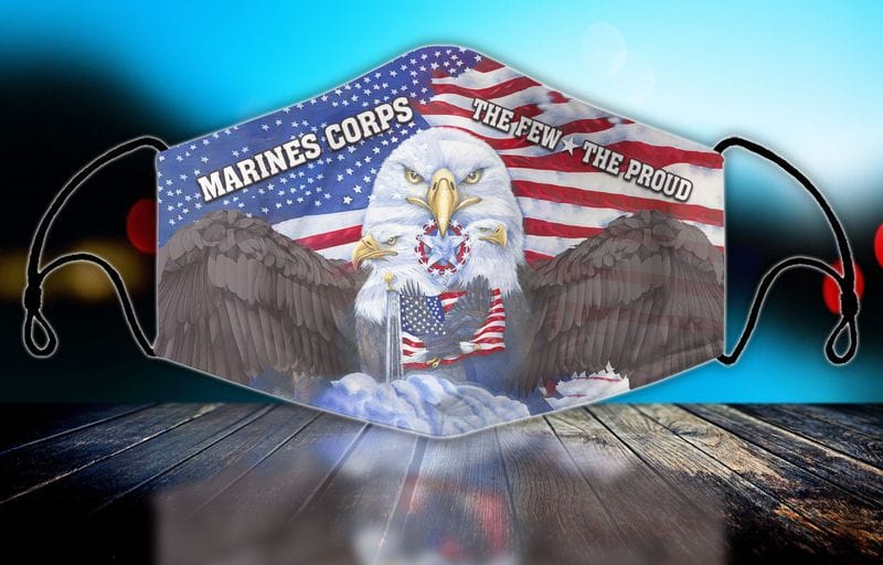 Eagle Marine Corp US Flag Face Mask